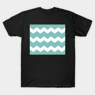 Abstract geometric pattern - zigzag - blue and white. T-Shirt